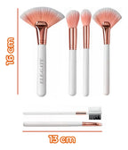 Set De 8 Brochas Para Maquillar Incluye Cepillo Para Las