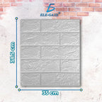 Paneles Xpe Autoadhesivos 10 Pzs Ladrillo Blanco 35 X 38.5