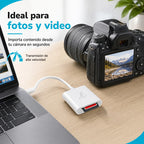 Lector De Tarjetas Usb-c 2 En 1 Para Sd Y Tf Microsd Para