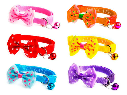 Collar Para Mascota Con Elegante Moño Y Campana
