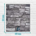Paneles Xpe Autoadhesivos 10 Pzs Piedra Gris Oscuro 35 X