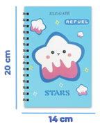 Cuaderno De 80 Hojas Rayadas Con Portada Estelar Y Espiral