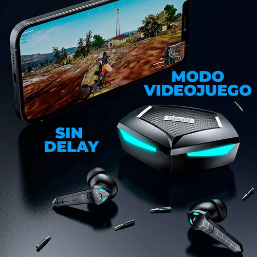 Audifonos Bluetooth 5.3 Con Modo Juego Negro Negro