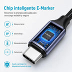 Cable Usb-c A Ip 90 De 2m Con Carga Rápida 27w