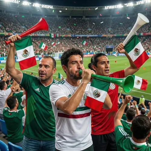Trompeta De Plástico Con Banderín De La Selección Mexicana