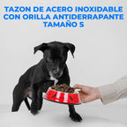 Cuenco De Acero Inoxidable Para Mascotas Con Base Amarillo
