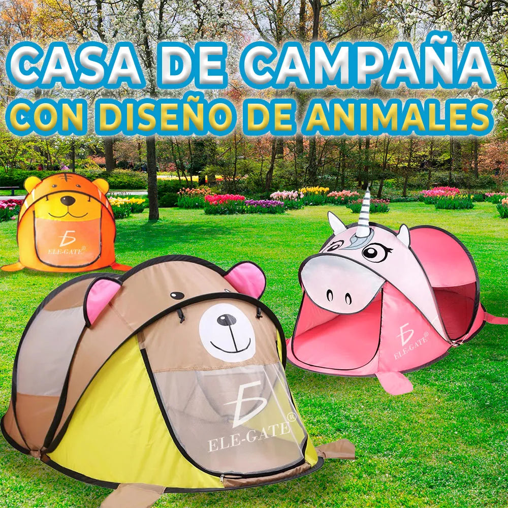 Casa de juego plegable de animales para niños - diversión