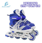 Patines En Línea Ajustable 6 Ruedas Con Kit Protección M