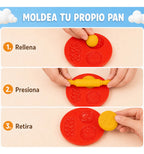 Kit De Plastilina Infantil Con Moldes De Panadería Y Waffles