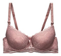 Brasier Con Encaje Y Push Up Con Tirantes Ajustables Salmon M