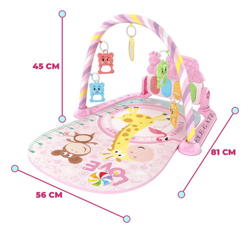 Tapete Musical De Piano Rosa Estimulante Juego Educativo