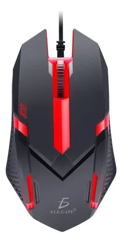 Mouse gaming LED alámbrico USB respiración luz ratón
