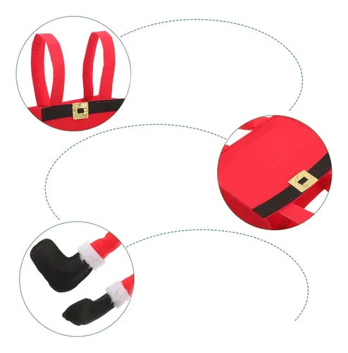 Bolsa De Navidad Decorativa Con Forma De Duende Verde Y Rojo Rayas