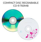 Cd-r Ele-gate 2-52x 80min 700mb Matrix Con 50 Discos