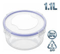 Tupper Hermético 1.1l Con 4 Seguros Antiderrames Contenedor