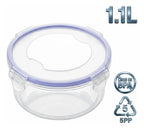 Tupper Hermético 1.1l Con 4 Seguros Antiderrames Contenedor