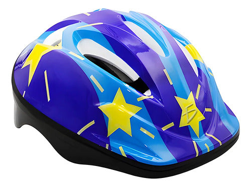 Casco Niños Y Niñas Bicicleta Scooter Patines Patineta Azul P