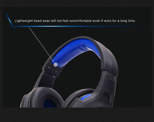 Audifonos Diadema Gamer Para Ps4 Xbox360 One Jack 3.5mm Pc Azul