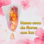 Ramo De Flores Secas Con Luces Led Cálidas Regalo