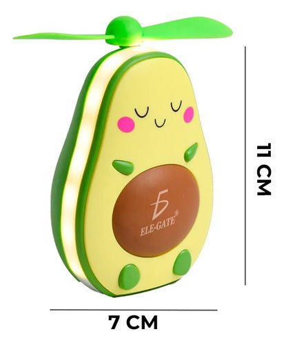Mini Ventilador Con Lámpara Y Espejo Recargable En Forma De