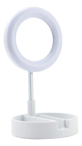 Aro De Luz Led Y3 Celular Foto Video Maquillaje Con Espejo