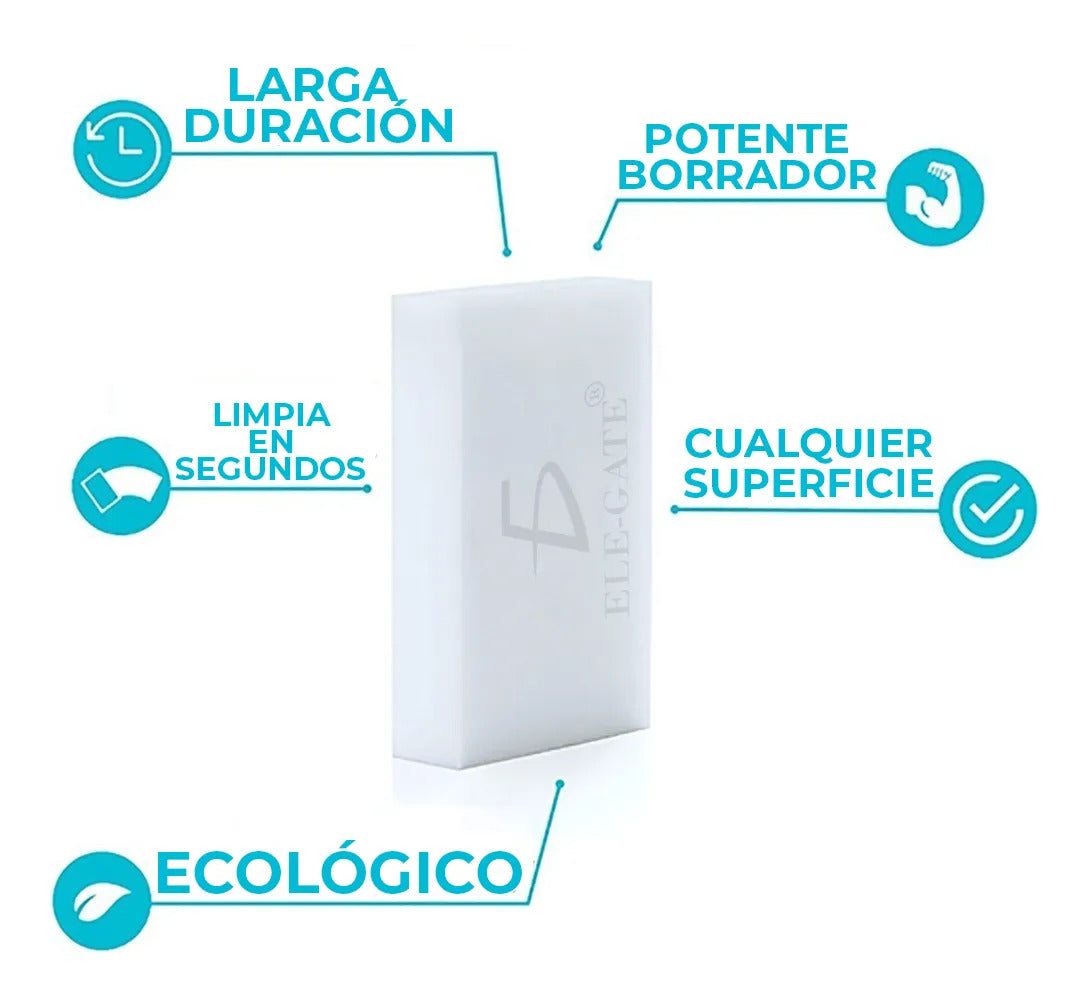 Esponja Mágica Magiesponja Para Limpieza Paquete 10 Pzs