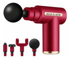 Mini Pistola De Masaje Muscular Portátil Rojo Carmín Con