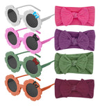 Set De Diadema Con Moño Y Lentes Fashion En 4 Radiantes Verde