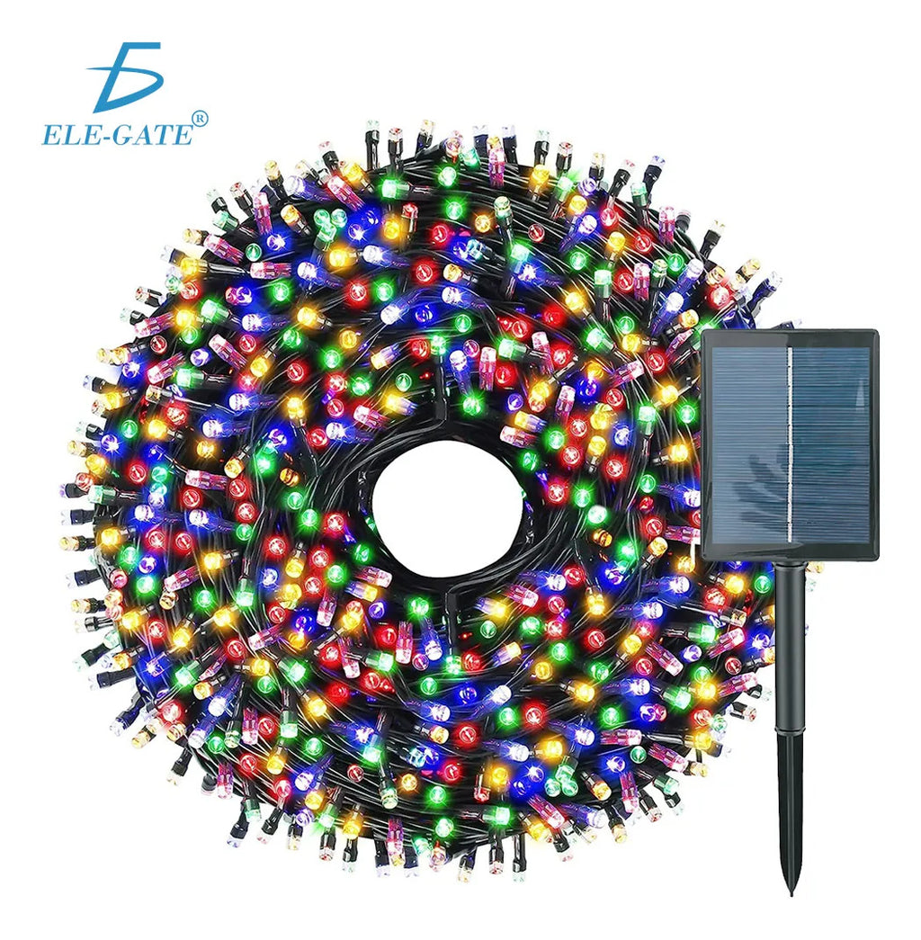 Serie solar de 30 metros con 300 luces LED RGB agua