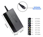 Cargador Universal Laptop Voltaje Variable 8 Puntas 12 - 24v Negro