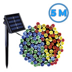 Guirnalda Solar De 5 Metros Con 50 Luces Led Rgb Agua