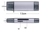 Lector De Tarjetas Sd 3 En 1 Con Adaptadores Usb-c Usb