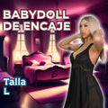 Baby doll con encaje y tirantes decorados - L