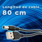 Cable De Alimentación Usb A 5.5x 2.5mm 5v A 0.5a