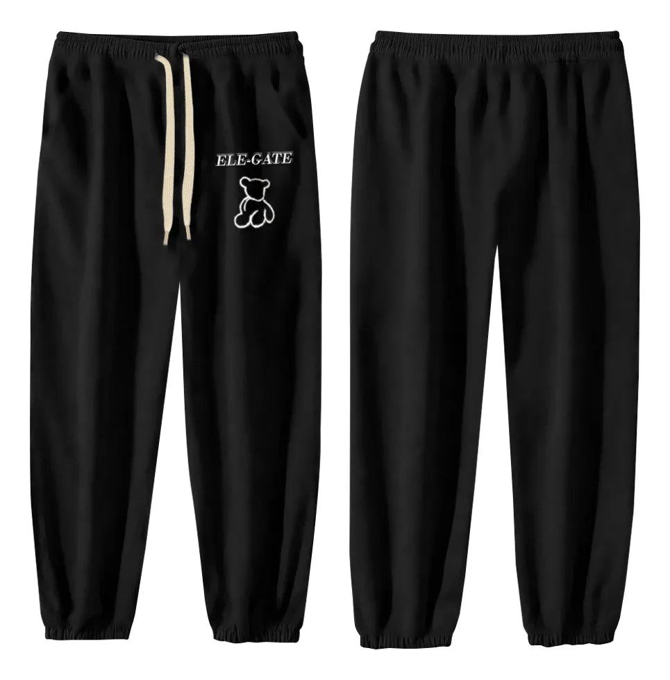 Pants térmico de algodón con forro polar con diseño de negro M