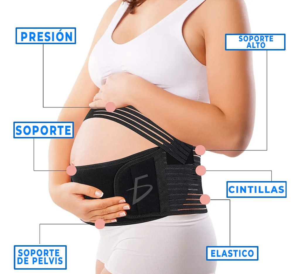 Cinturón De Soporte De Vientre Para Mujer Embarazada Negro Xl