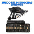 Set De Brochas De Maquillaje Profesional 24 Piezas Negro