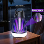Lámpara Mata Mosquitos Recargable 2000 Mah Con Luz Uv Y Luz