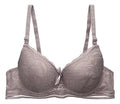 Brasier con encaje bordado push up beige M