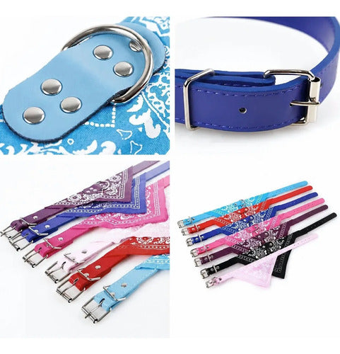 Collar Para Mascota Con Banda De Paliacate Para Tallas