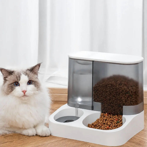 Dispensador Automático De Agua Y Croquetas Para Mascotas 1l