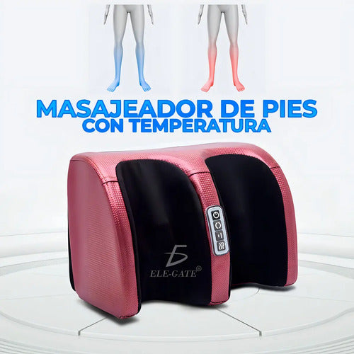 Masajeador Eléctrico De Piernas, Pies Y Brazos Shiatsu Rodillo Color Rojo