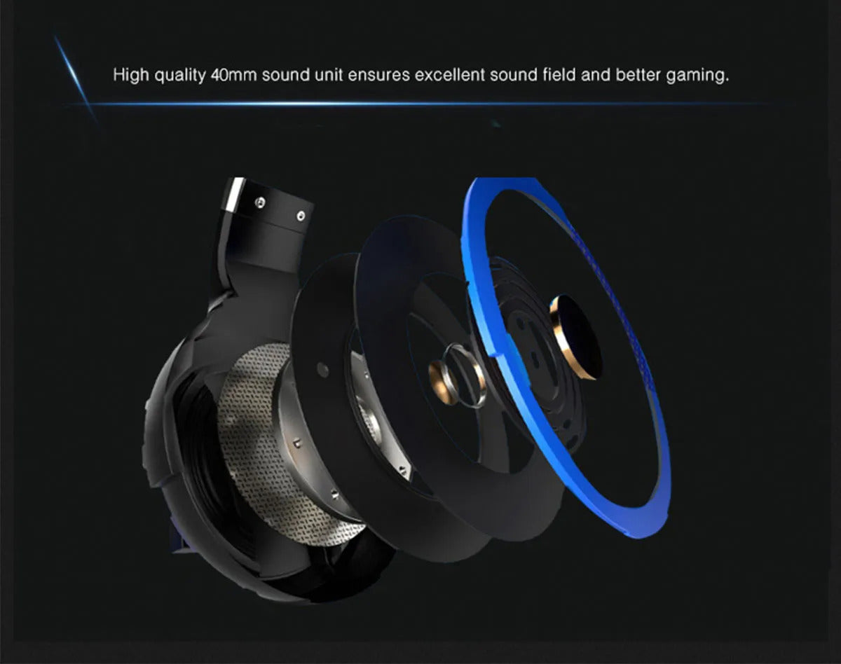 Audifonos Diadema Gamer Para Ps4 Xbox360 One Jack 3.5mm Pc Azul