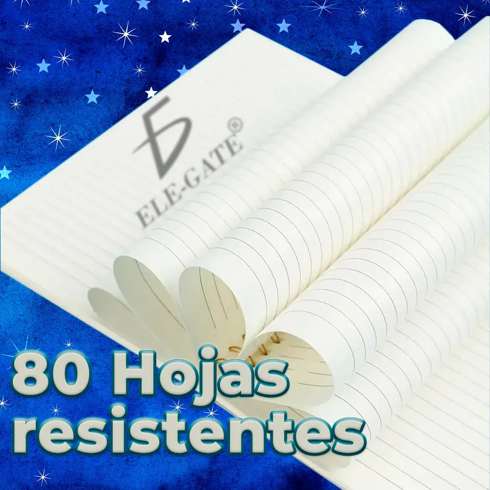 Cuaderno De 80 Hojas A Rayas Con Estilo Espacial Y Espiral