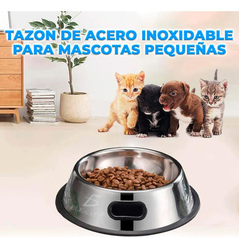 Platon Para Mascotas De Acero Inoxidable Antideslizantes