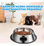Platon Para Mascotas De Acero Inoxidable Antideslizantes