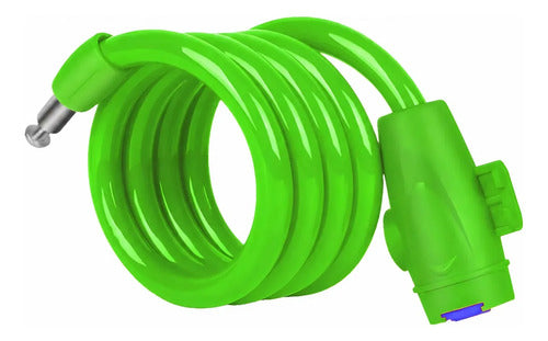 Candado Antirrobo 110 Cm Para Bicicleta Con Cable Plástico