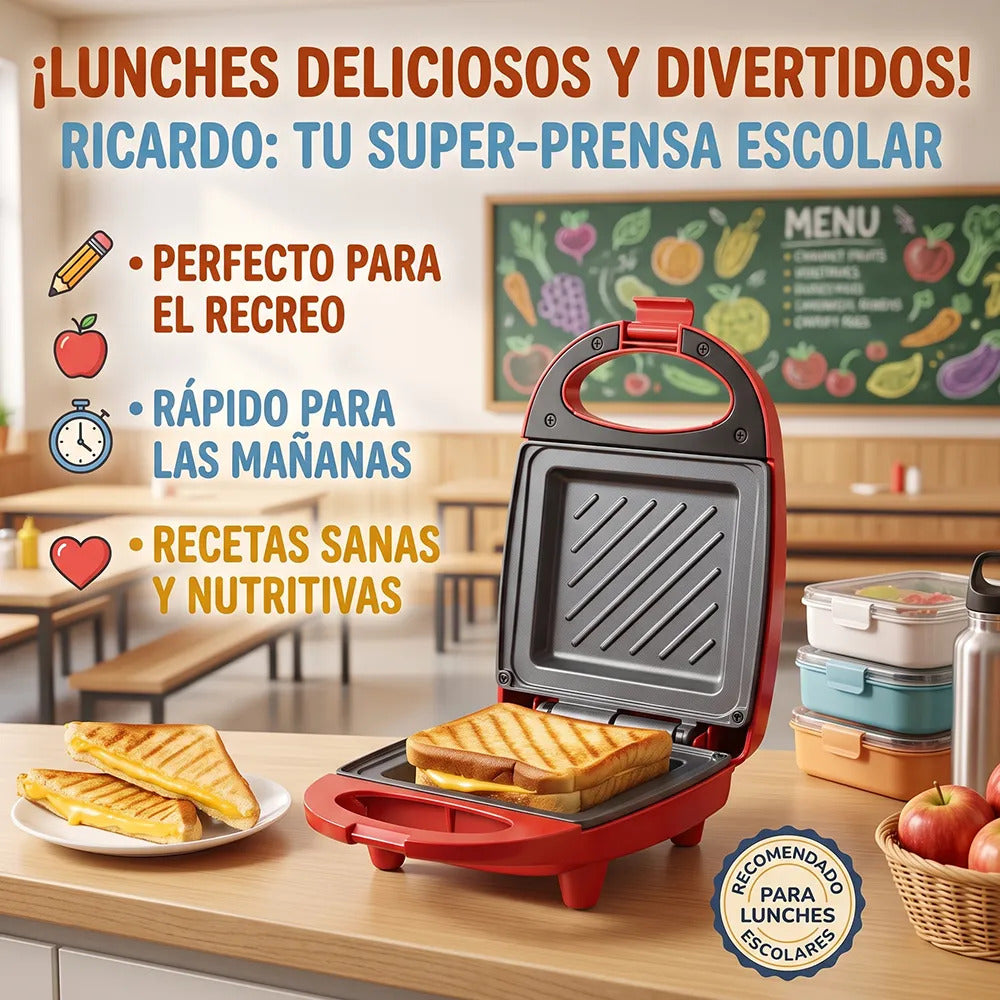 Sandwichera Eléctrica Tipo Prensa