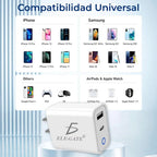 Cargador Usb-c 2 En 1 Pd 20w Y Puerto Usb De Carga Rapida