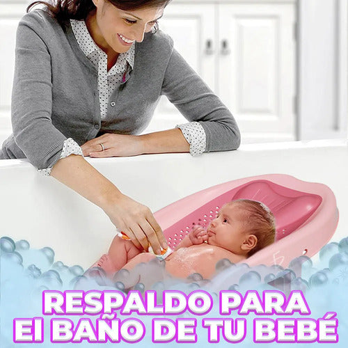 Estante De Apoyo Antideslizante Para El Baño Del Bebé Rosa